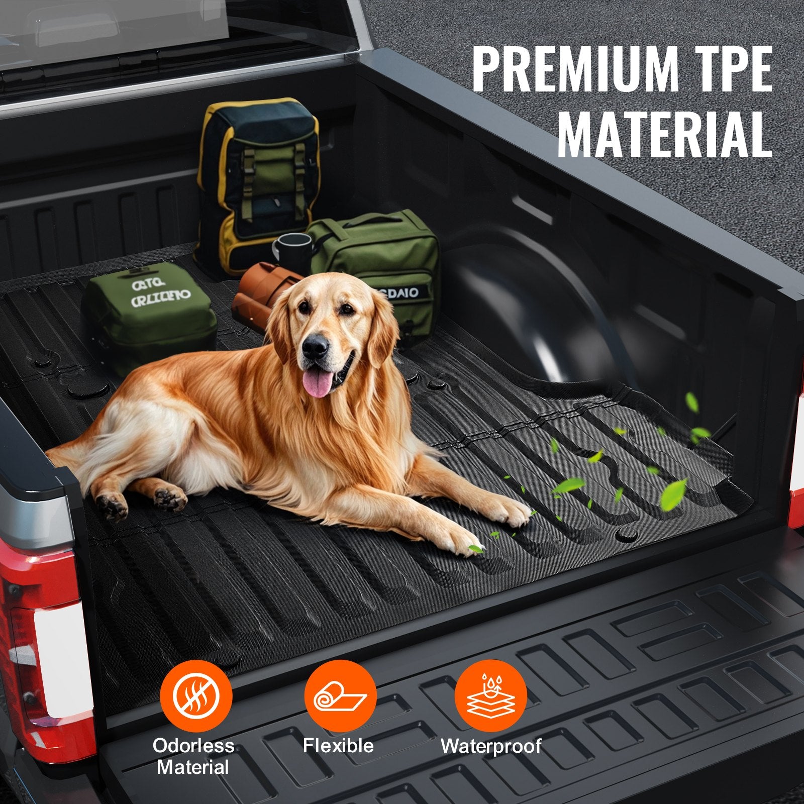 Automotive Decor: VEVOR Truck Bed Mat Fit 2017-2024 Ford F250/F350 TPE Truck Bed Liner Accessories
