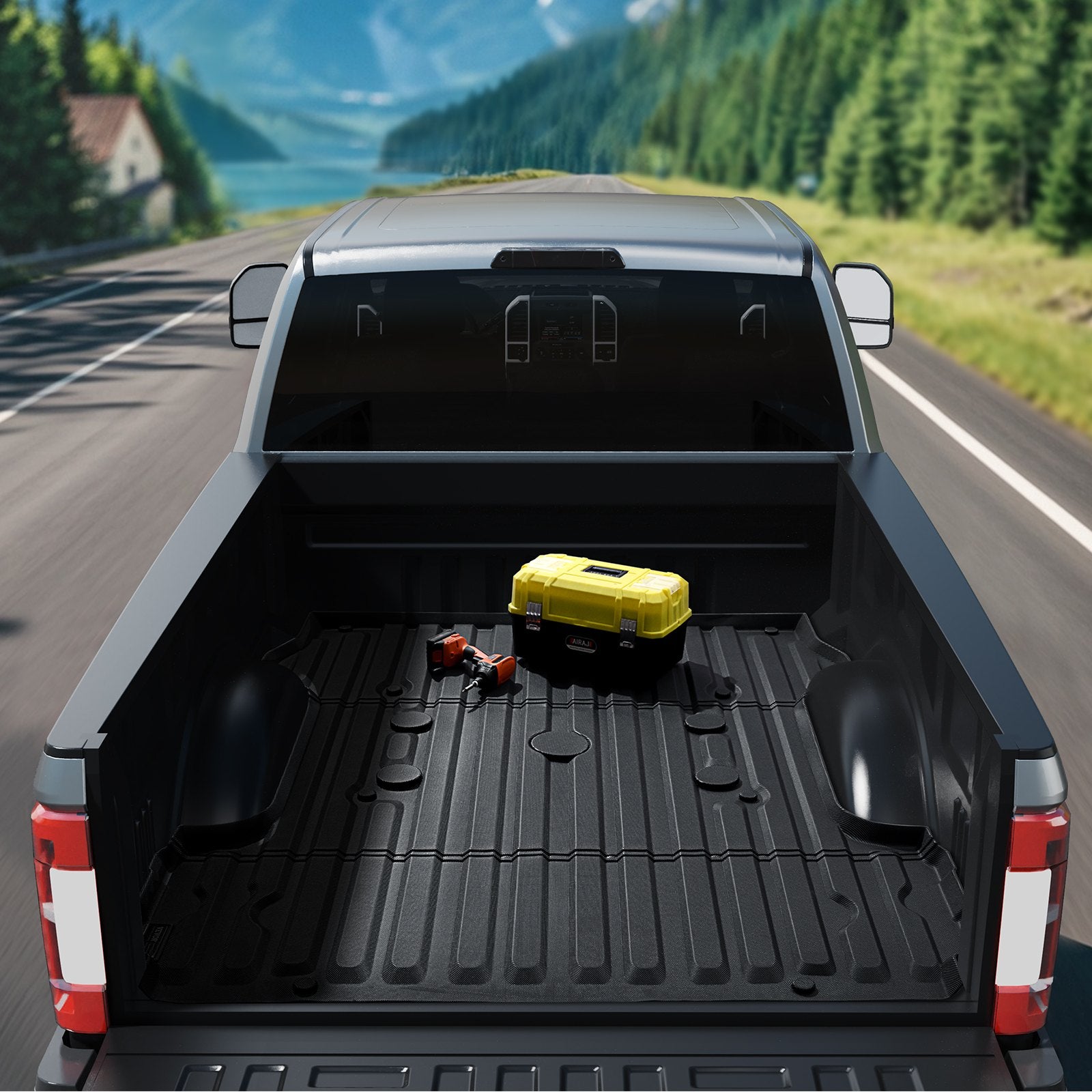 Automotive Decor: VEVOR Truck Bed Mat Fit 2017-2024 Ford F250/F350 TPE Truck Bed Liner Accessories