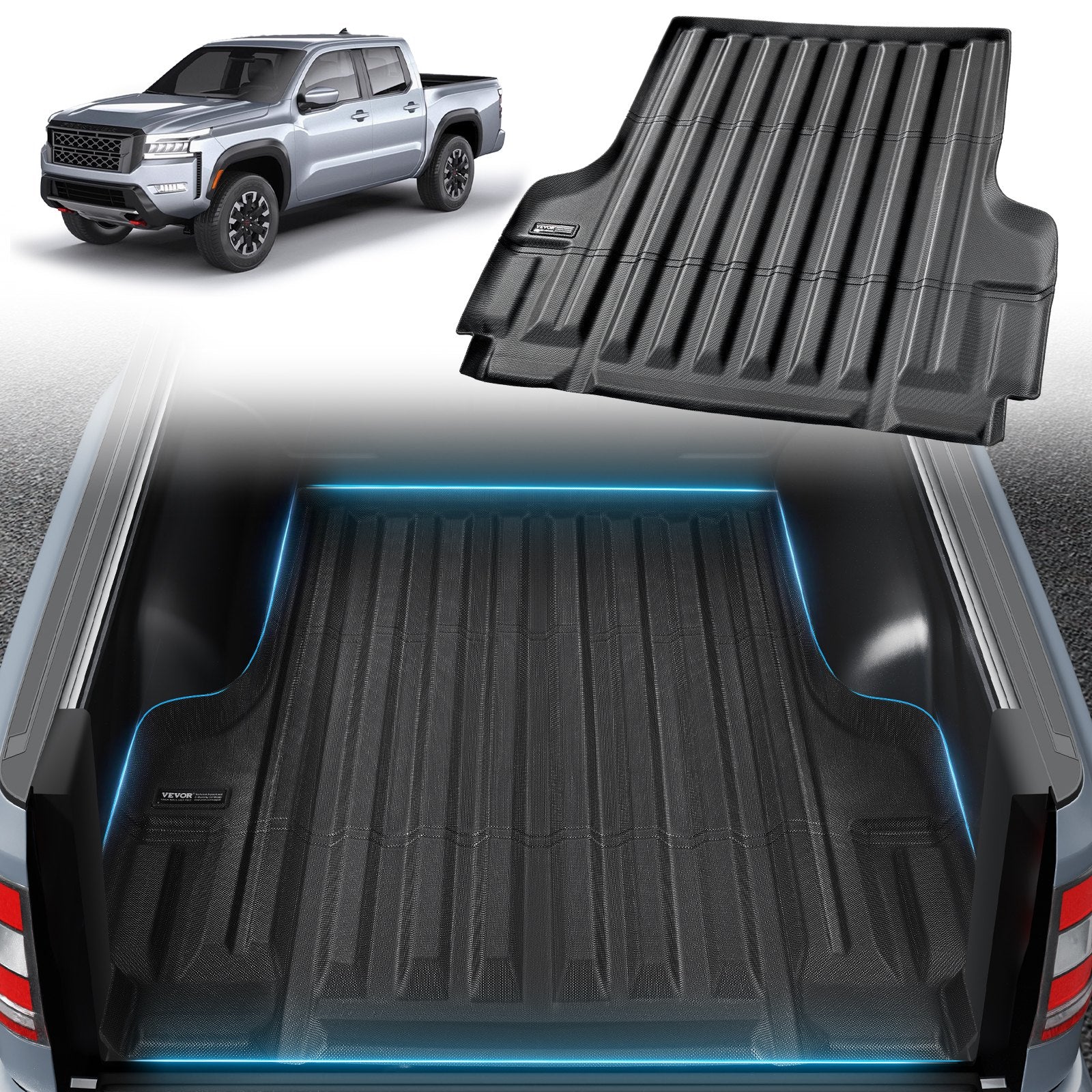 Automotive Parts: VEVOR Truck Bed Mat Fit 2022-2024 Nissan Frontier TPE Truck Bed Liner Accessory