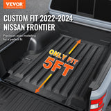 Automotive Parts: VEVOR Truck Bed Mat Fit 2022-2024 Nissan Frontier TPE Truck Bed Liner Accessory