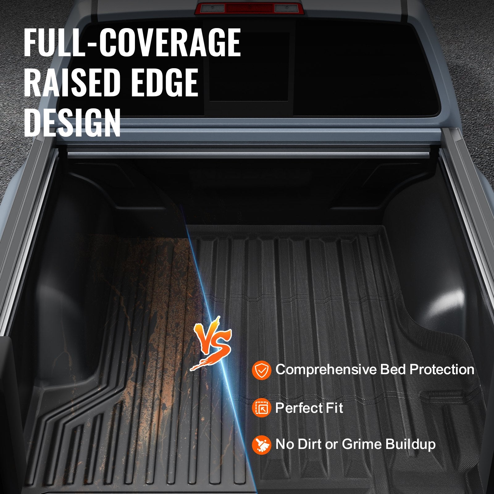 Automotive Parts: VEVOR Truck Bed Mat Fit 2022-2024 Nissan Frontier TPE Truck Bed Liner Accessory