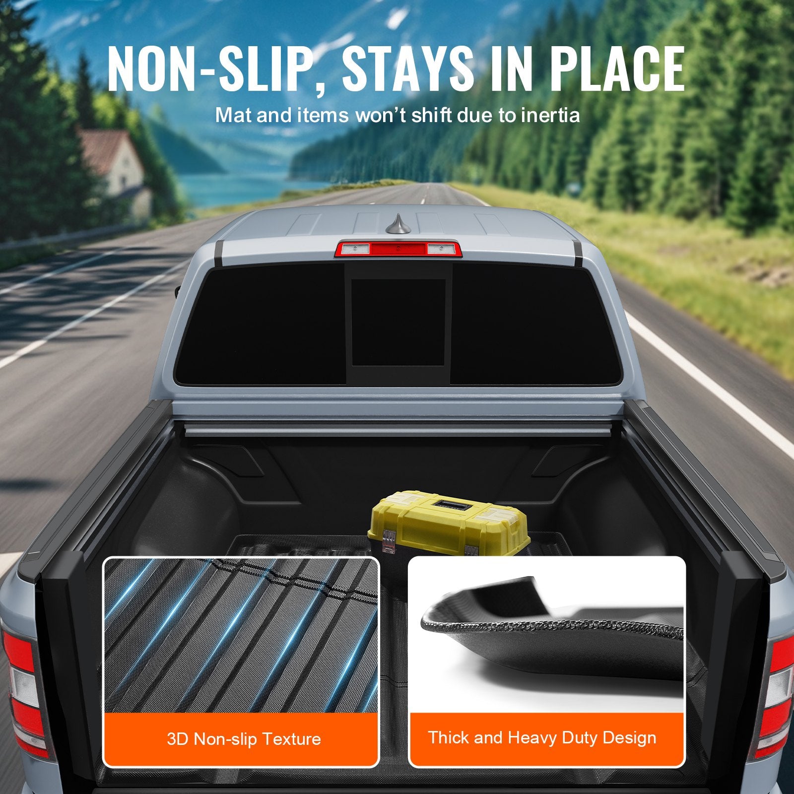 Automotive Parts: VEVOR Truck Bed Mat Fit 2022-2024 Nissan Frontier TPE Truck Bed Liner Accessory