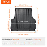 Automotive Parts: VEVOR Truck Bed Mat Fit 2022-2024 Nissan Frontier TPE Truck Bed Liner Accessory
