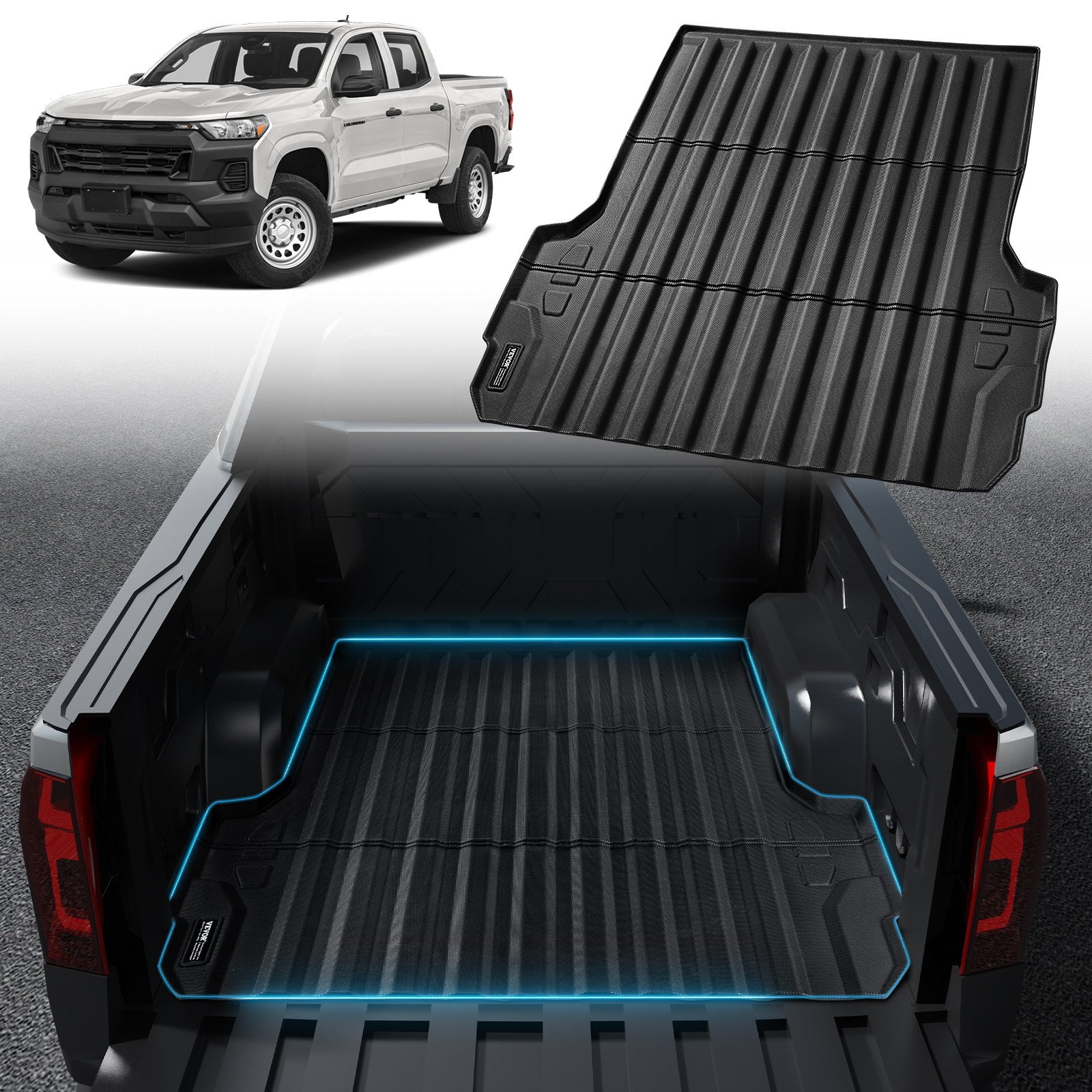 Automotive Parts: VEVOR Truck Bed Mat Fit 2023-2024 Chevrolet Colorado/GMC Canyon Truck Bed Liner