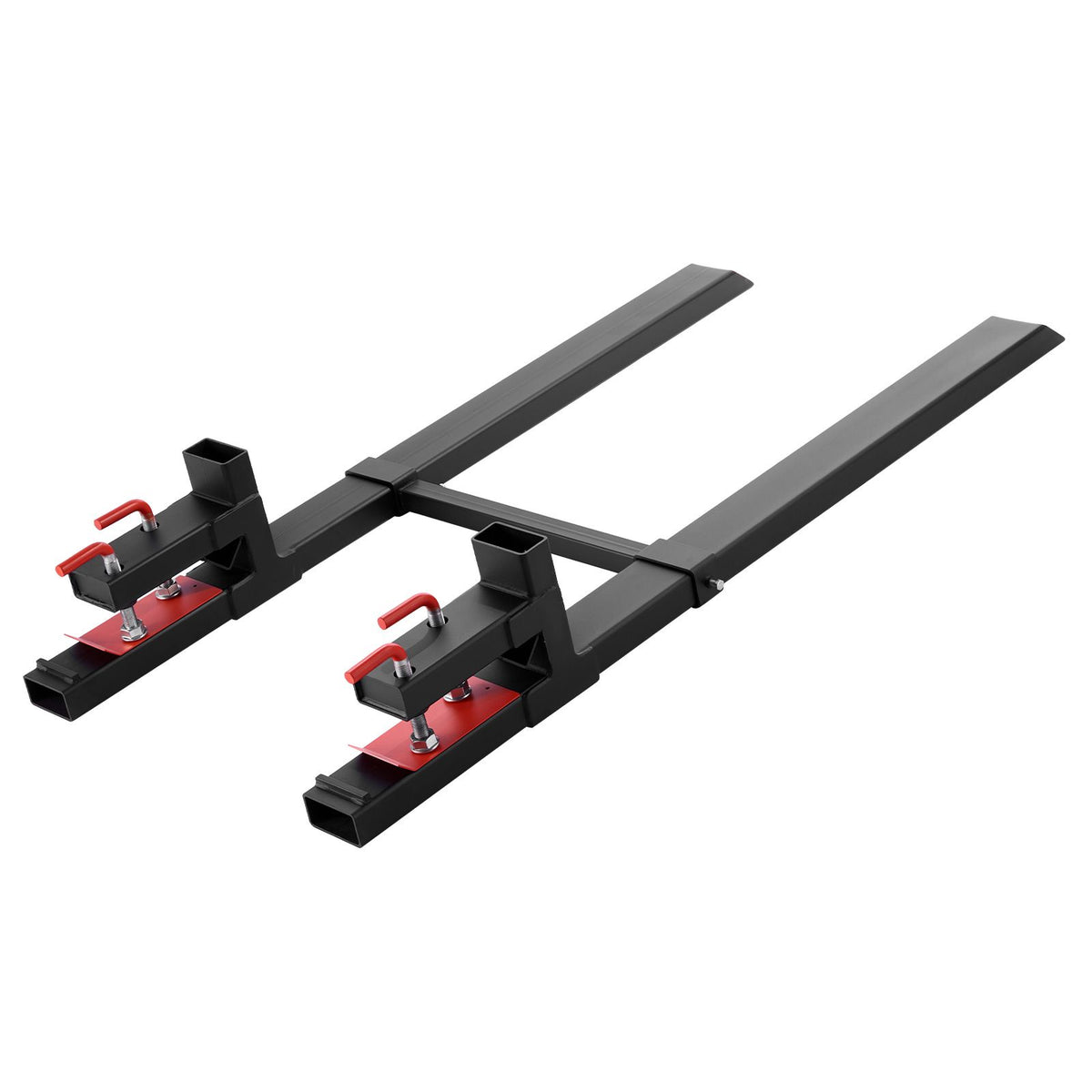 Pallet Forks, 1814 kg Clamp on Pallet Forks, 149 cm Total Length Heavy-Duty Tractor Fork with Adjustable Stabilizer Bar for Tractor Attachments, Loader Bucket, and Skid Steer, Black