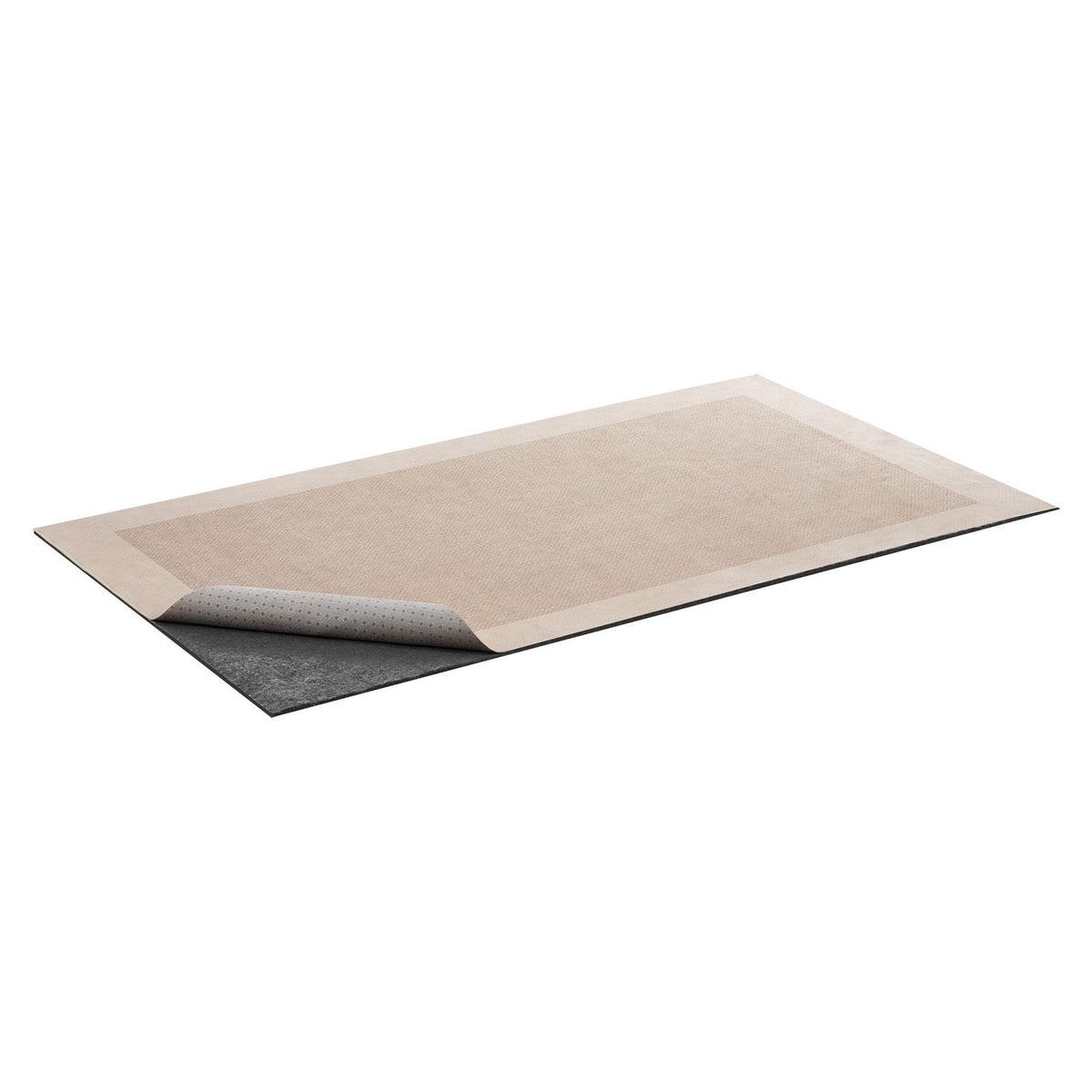 Rug Pad 0.91 x 1.52 m, Non-slip Carpet Area Pad, Rug Mat Padding with Dual Surface Felt Cushion & Rubber Gripper, Hardwood Floor Protection for All Floors, Finishes, Keeps Carpets in Place