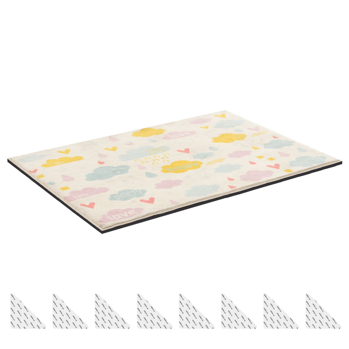 Rug Pad 2.44 x 1.52 m, Non-slip Carpet Area Pad, Rug Mat Padding with Dual Surface Felt Cushion & Rubber Gripper, Hardwood Floor Protection for All Floors, Finishes, Keeps Carpets in Place