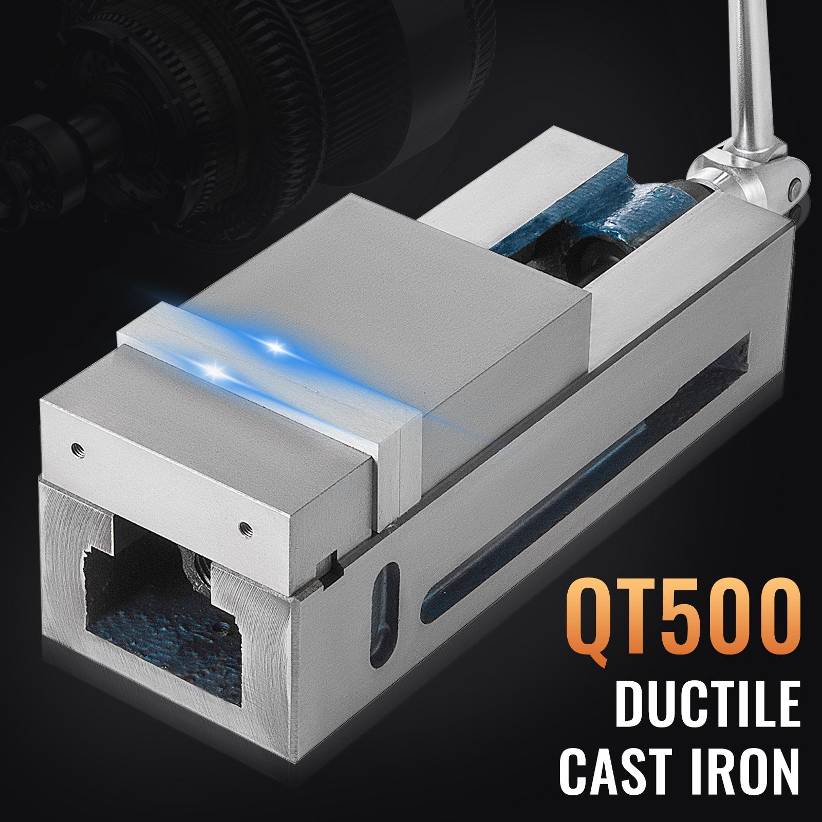 Building Materials: VEVOR Milling Vice 4"/100mm,Bench Clamp Vice Nodular Cast Iron Material,Clamping Vice Clamping Force 19KN Max, Milling Machine Vice
