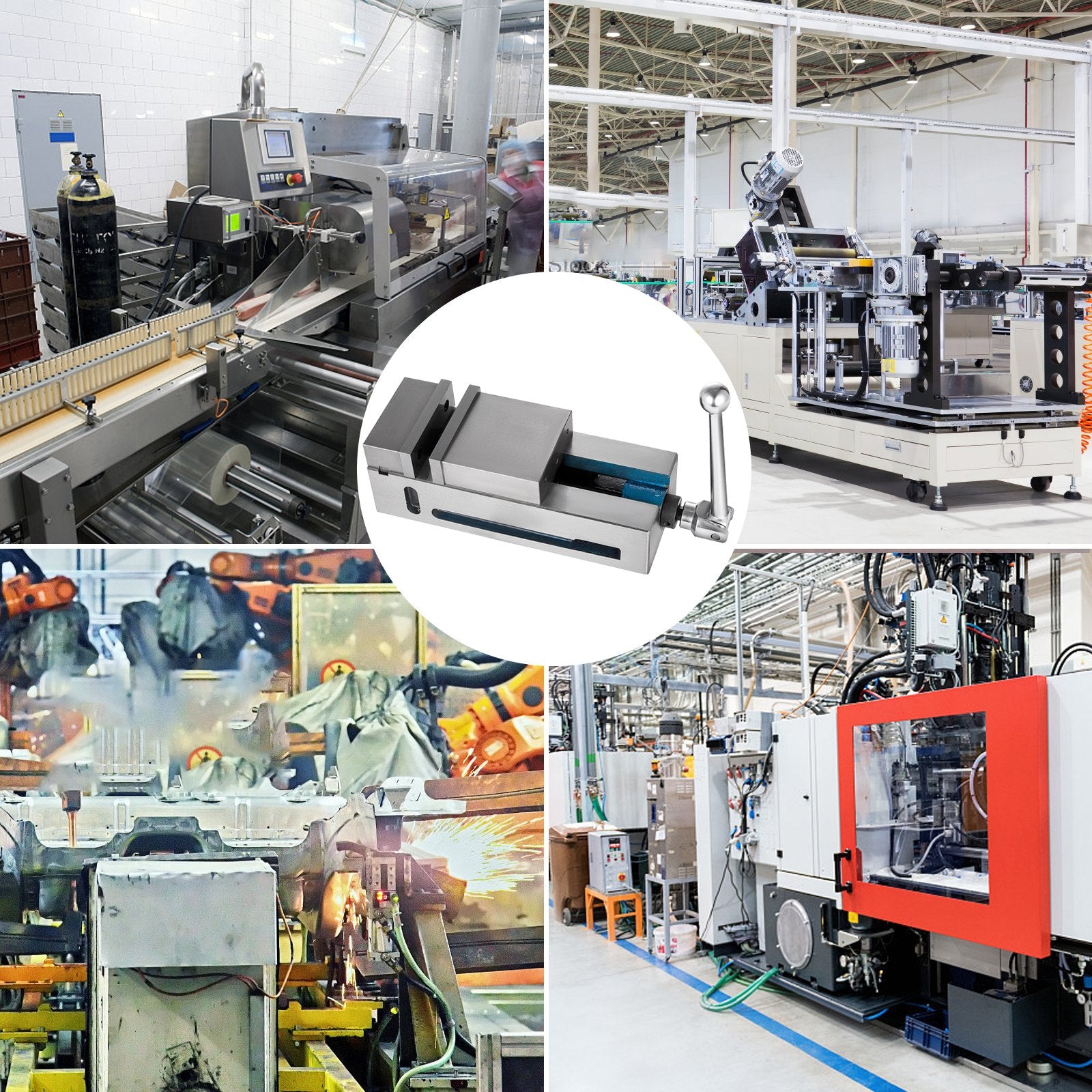 Building Materials: VEVOR Milling Vice 4"/100mm,Bench Clamp Vice Nodular Cast Iron Material,Clamping Vice Clamping Force 19KN Max, Milling Machine Vice