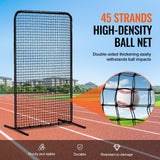 Netball & Netball Accessories: VEVOR I Screen Baseball for Batting Cage, 7x4 ft Baseball Softball Safety Screen, Body Protector Portable Batting Screen with Carry Bag & Ground Stakes, Heavy Duty Pitching Net for Pitchers Protection