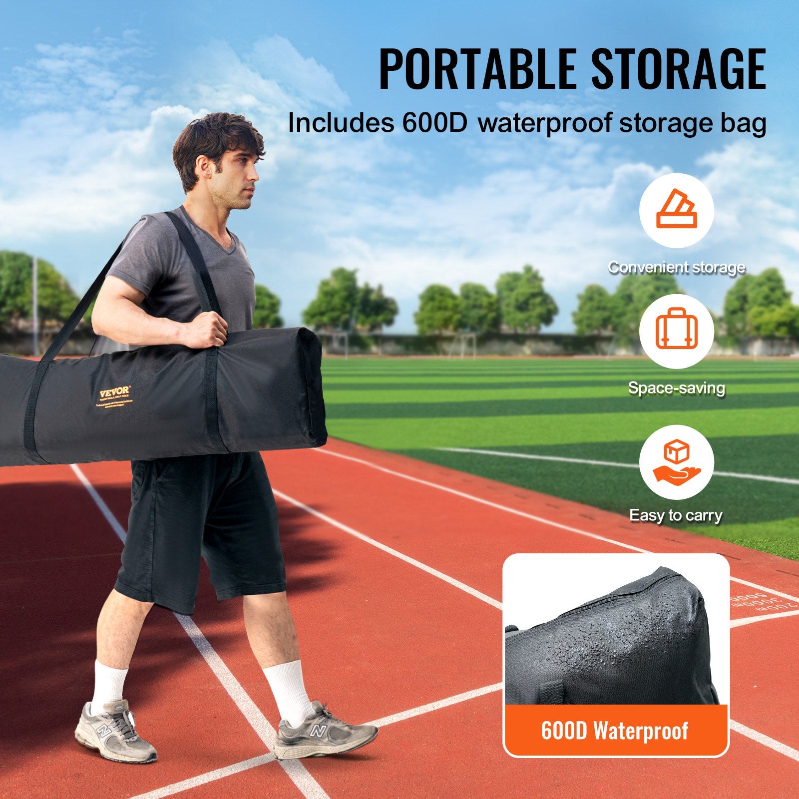 Netball & Netball Accessories: VEVOR I Screen Baseball for Batting Cage, 7x4 ft Baseball Softball Safety Screen, Body Protector Portable Batting Screen with Carry Bag & Ground Stakes, Heavy Duty Pitching Net for Pitchers Protection