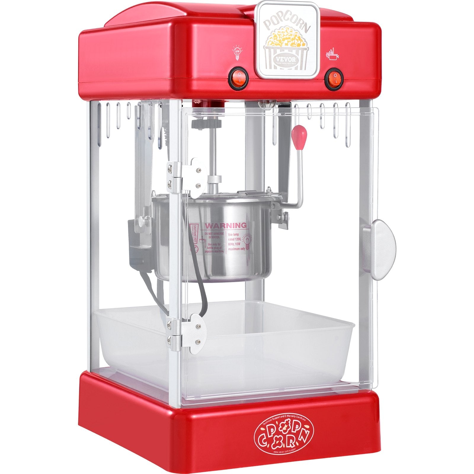 Gardening Tools: VEVOR Popcorn Popper Machine Tabletop Popcorn Maker 300W 2.5 Oz Red