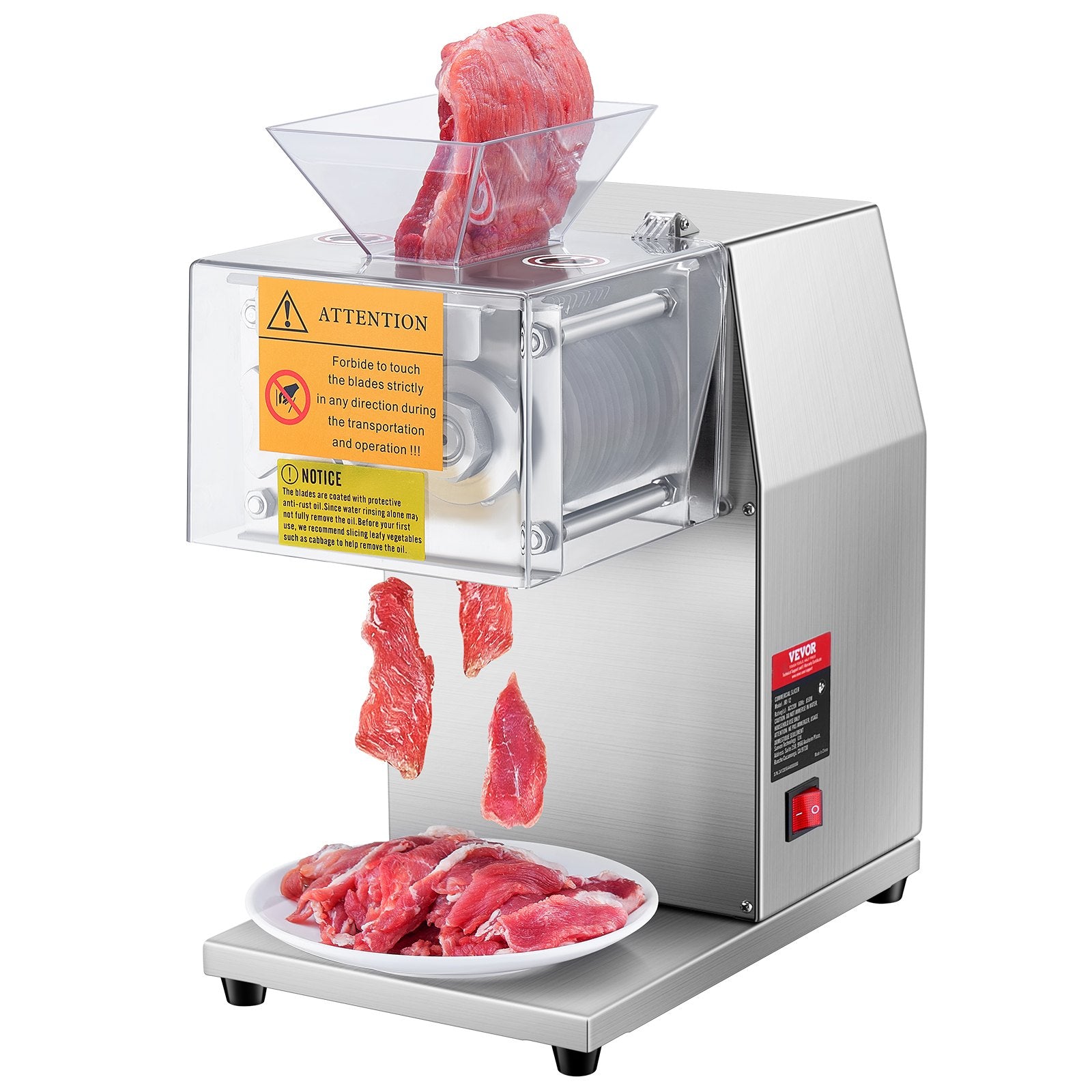 Electric Meat Cutter Machine 850W Commercial Meat Slicer Cutting Machine