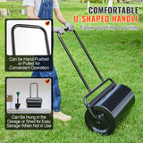 Gardening Tools: VEVOR Lawn Roller, 13 Gallon 24Inch Sand/Water Filled Yard Roller, Steel Sod Roller with Easy-turn Plug and U-Shaped Ergonomic Handle for Convenient Push and Pull, for Lawn, Garden, Farm, Park, Black