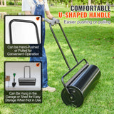Gardening Tools: VEVOR Lawn Roller, 17 Gallon 36 Inch Sand/Water Filled Yard Roller, Steel Sod Roller with Easy-turn Plug and U-Shaped Ergonomic Handle for Convenient Push and Pull, for Lawn, Garden, Farm, Park, Black