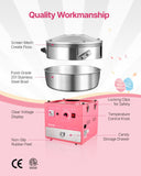 Food Storage: VEVOR Electric Cotton Candy Machine, 1000W Commercial Candy Floss Maker with 52cm Stainless Steel Bowl, Sugar Scoop, and Drawer, Easy Home Use, Perfect for Kids Birthday, Family Party, Pink