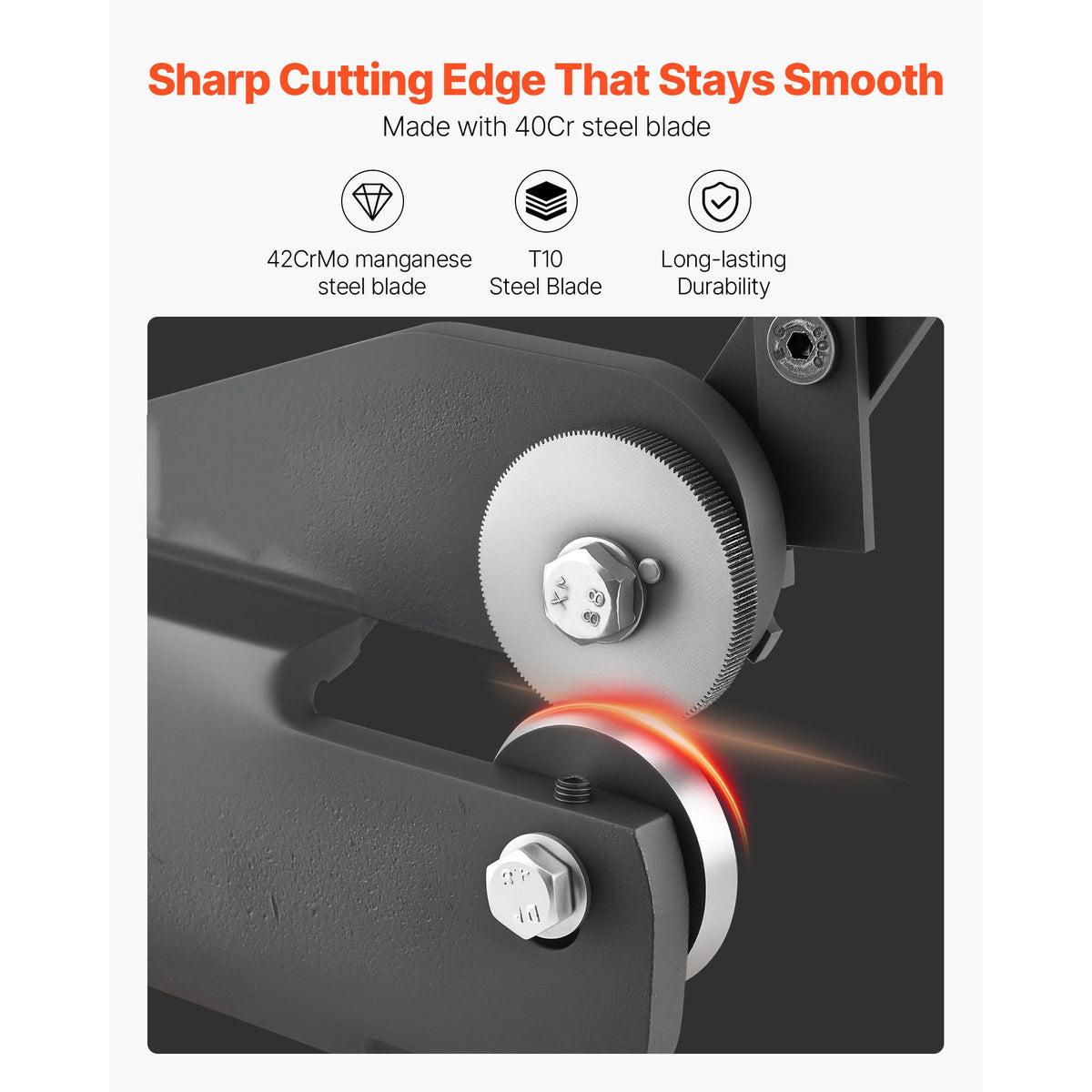 Sheet Metal Shear, Throatless Rotary Hand Shear, 16 Gauge Mild Steel Sheet Cutter with 1.5 mm Capacity, with Solid Construction, Mounting Type, for Cutting Steel, Copper, Rebar, and Aluminum