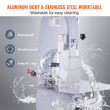 Chainsaws: VEVOR Commercial Electric Meat Bandsaw, 1100W Stainless Steel Countertop Bone Sawing Machine, Workbeach 19.3" x 15", 0.16-7.9 Inch Cutting Thickness, Frozen Meat Cutter with 6 Blades for Rib Pork Beef