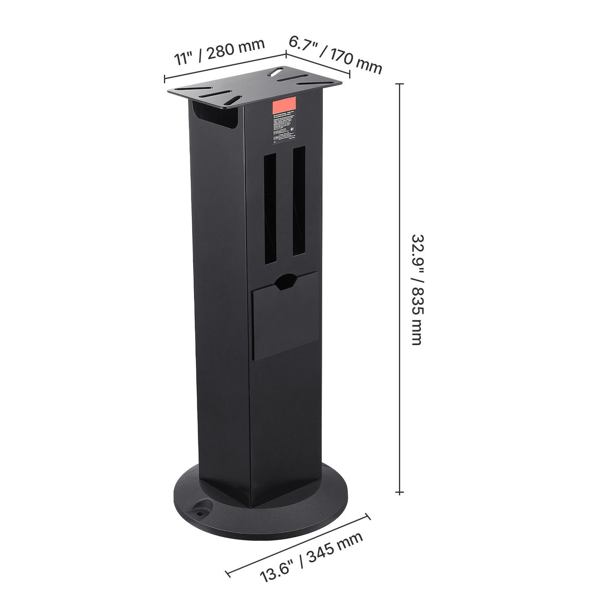 Bench Grinder Stand, Heavy-Duty Grinder and Vise Floor Pedestal with 28 x 17 cm Mounting Plate, Grinding Wheel Storage Compartments & Cast Iron Base, Compatible with Most Bench Grinders