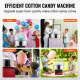 Food Storage: VEVOR Electric Cotton Candy Machine, 1000W Candy Floss Maker, Commercial Cotton Candy Machine with Cover, Stainless Steel Bowl, and Sugar Scoop, Perfect for Home Kids Birthday, Family Party (Red)