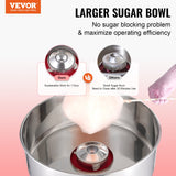 Food Storage: VEVOR Electric Cotton Candy Machine, 1000W Candy Floss Maker, Commercial Cotton Candy Machine with Stainless Steel Bowl, and Sugar Scoop, Perfect for Home Kids Birthday, Family Party (Red)