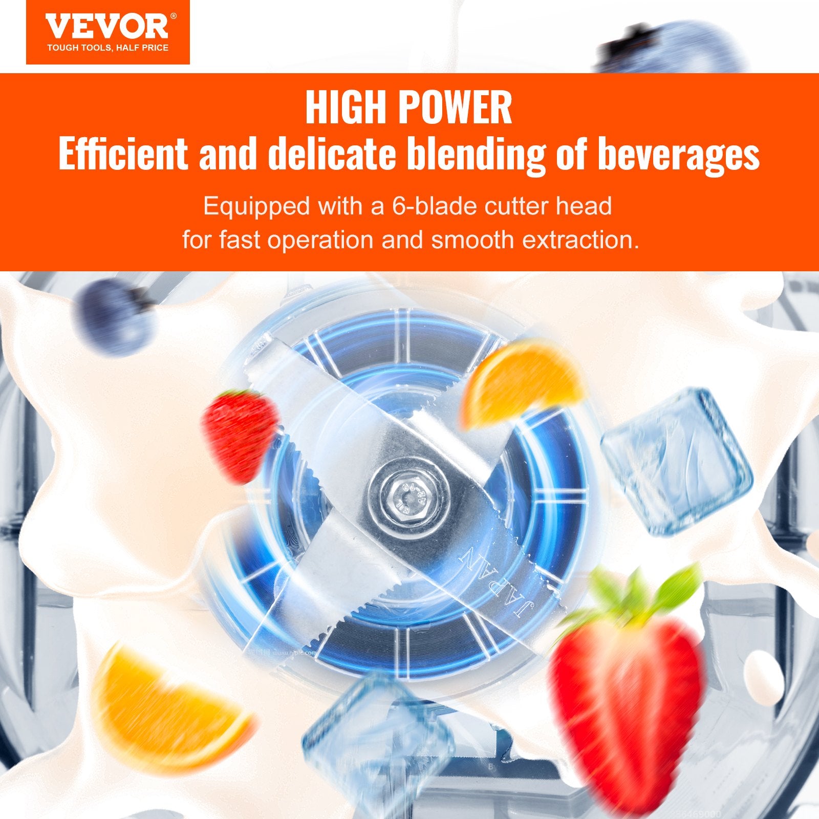 Professional Blender with Shield, Commercial Countertop Blenders, 2L Jar Blender Combo, Stainless Steel 9 Speed & 5 Functions Blender, for Shakes, Smoothies, Peree, and Crush Ice, Black