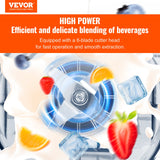 Kitchen Utensils: VEVOR Professional Blender with Shield, Commercial Countertop Blenders, 2L Jar Blender Combo, Stainless Steel 9 Speed & 5 Functions Blender, for Shakes, Smoothies, Peree, and Crush Ice, Black