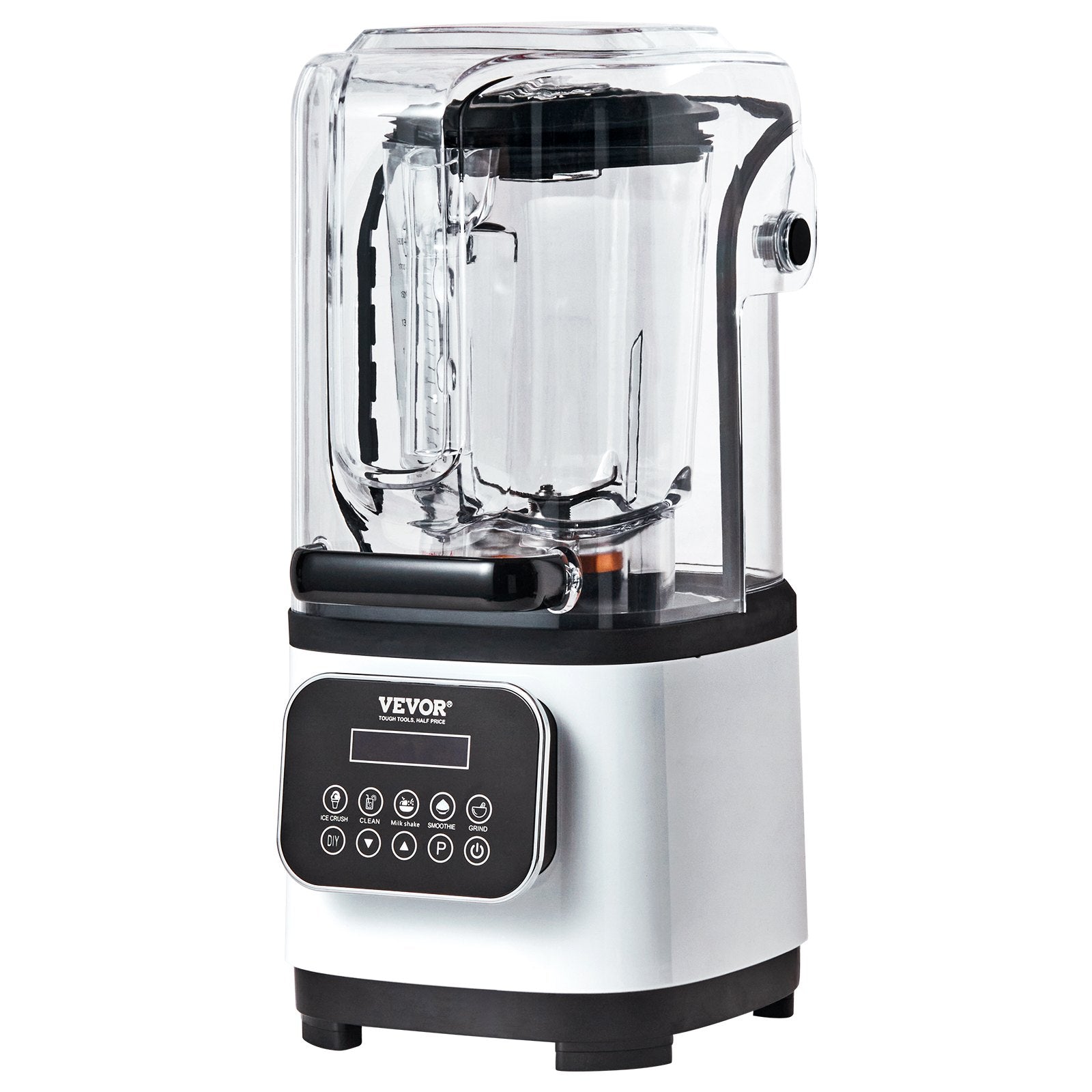 Kitchen Utensils: VEVOR Professional Blender with Shield, Commercial Countertop Blenders, 2L Jar Blender Combo, Stainless Steel 9 Speed & 5 Functions Blender, for Shakes, Smoothies, Peree, and Crush Ice, White