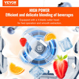 Kitchen Utensils: VEVOR Professional Blender with Shield, Commercial Countertop Blenders, 2L Jar Blender Combo, Stainless Steel 9 Speed & 5 Functions Blender, for Shakes, Smoothies, Peree, and Crush Ice, White