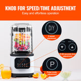 Kitchen Utensils: VEVOR Professional Blender with Shield, Commercial Countertop Blenders, 2L Jar Blender Combo, Stainless Steel 9 Speed & 5 Functions Blender, for Shakes, Smoothies, Peree, and Crush Ice, White
