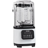 Kitchen Utensils: VEVOR Professional Blender with Shield, Commercial Countertop Blenders, 2L Jar Blender Combo, Stainless Steel 9 Speed & 5 Functions Blender, for Shakes, Smoothies, Peree, and Crush Ice, White