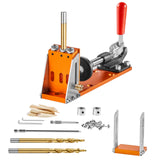Hand Tools: VEVOR 30 Pcs Pocket Hole Jig Kit, Adjustable & Easy to Use Pocket Hole Jig System with Step Drills, Wrenches, Drill Stop Rings, and Square Drive Bits, Dual Scale Marks for DIY Carpentry Projects
