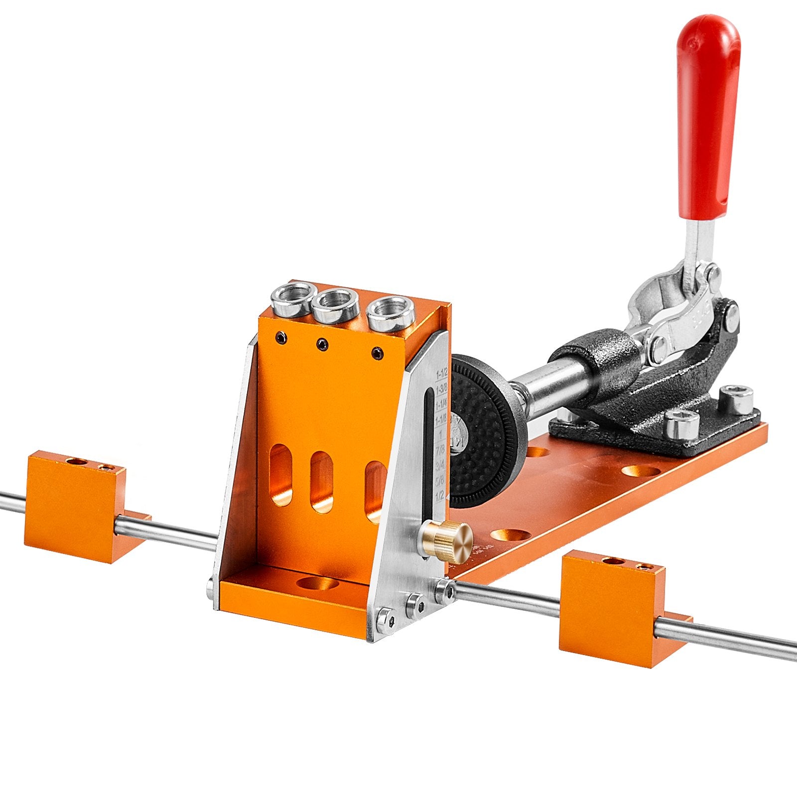 Hand Tools: VEVOR Pocket Hole Jig Kit, 34 Pcs Pocket Hole Jig System with C-clamp,  Fixture, Step Drills, Wrenches, Drill Stop Rings, Square Drive Bits, Toolbox, for DIY Carpentry Projects, Adjustable