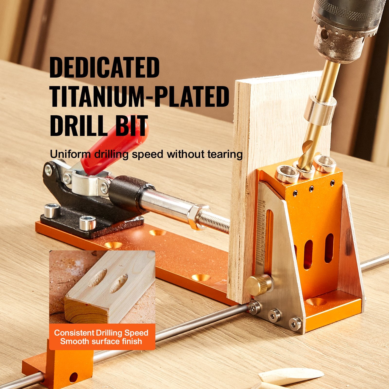 Hand Tools: VEVOR Pocket Hole Jig Kit, 34 Pcs Pocket Hole Jig System with C-clamp,  Fixture, Step Drills, Wrenches, Drill Stop Rings, Square Drive Bits, Toolbox, for DIY Carpentry Projects, Adjustable