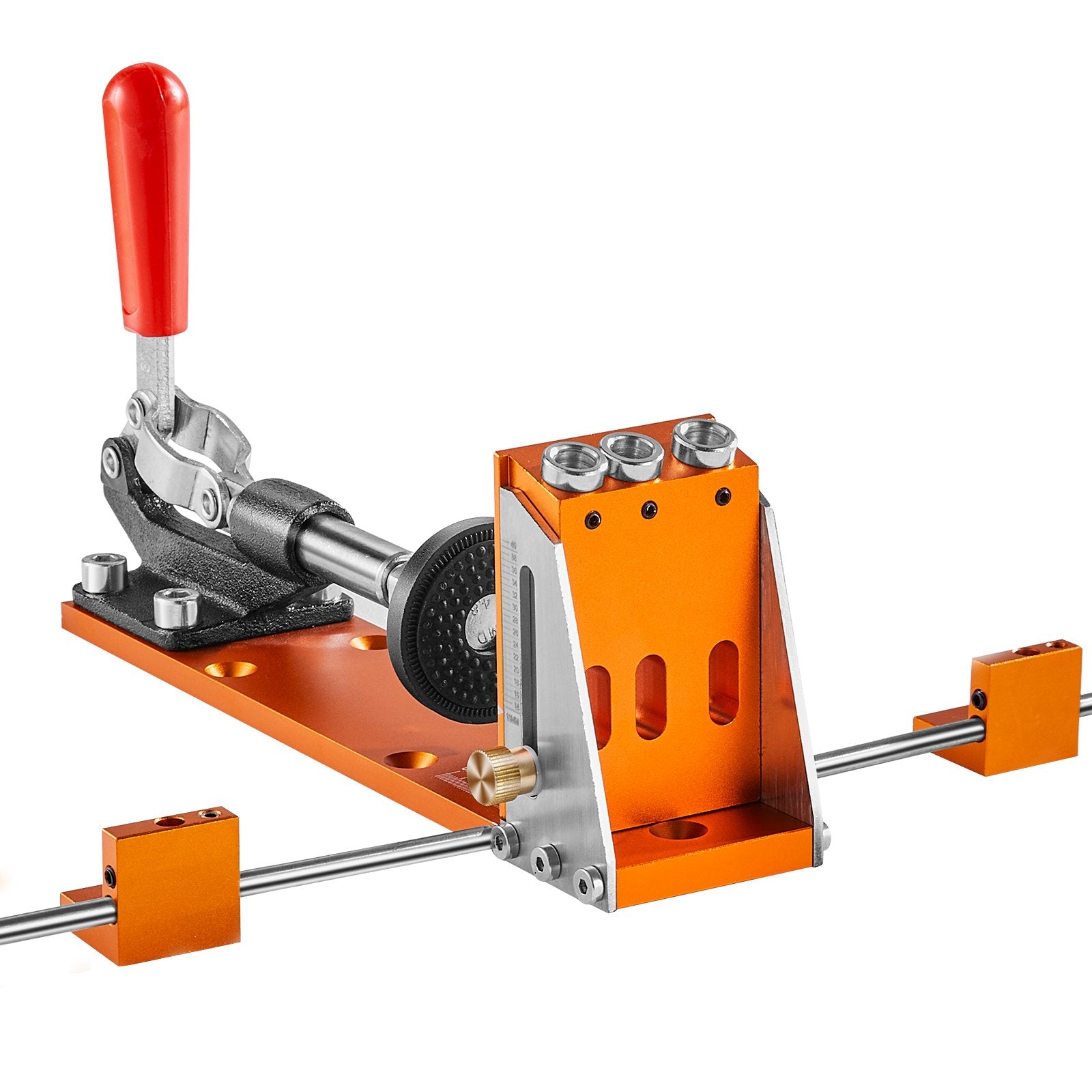 Hand Tools: VEVOR Pocket Hole Jig Kit, 34 Pcs Pocket Hole Jig System with C-clamp,  Fixture, Step Drills, Wrenches, Drill Stop Rings, Square Drive Bits, Toolbox, for DIY Carpentry Projects, Adjustable
