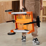 Mobility & Accessibility: VEVOR Miter Saw Stand with Tabletop and Wheels 330lbs Load Capacity Adjustable