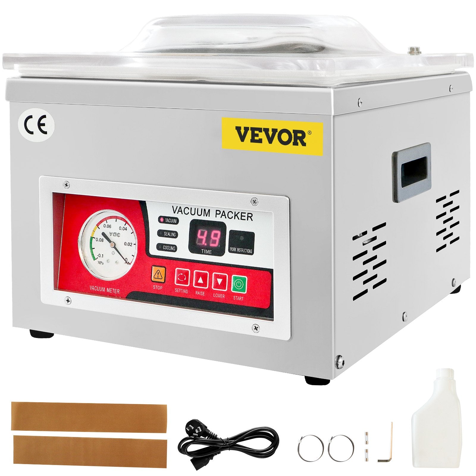Automotive Cleaning: VEVOR Chamber Vacuum Sealer Vacuum Packaging Machine 6.5 cbm/h Pump Rate 220V