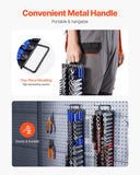 Speaker Accessories: VEVOR Portable Socket Organizer Tray, 2PCS Metric & SAE Socket Organizer Set Hold up to 160 Sockets, 1/4", 3/8" and 1/2" Heavy-Duty Socket Rail with Handle & Steel Base for Tool Box Drawer