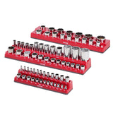 Speaker Accessories: VEVOR Magnetic Socket Organizer Set, 3PCS Magnetic Socket Holder, 1/4'', 3/8'' & 1/2'' SAE Socket Trays with Clear Labels, Hold up to 68PCS Standard & Deep Sockets, Red (Sockets Not Included)