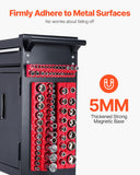Speaker Accessories: VEVOR Magnetic Socket Organizer Set, 3PCS Magnetic Socket Holder, 1/4'', 3/8'' & 1/2'' SAE Socket Trays with Clear Labels, Hold up to 68PCS Standard & Deep Sockets, Red (Sockets Not Included)