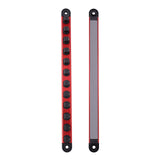 Speaker Accessories: VEVOR Socket Organizer Rail Set, 3PCS Metric & SAE Aluminum Socket Organizers, 1/4'', 3/8'' & 1/2'' Heavy-Duty Socket Holder with 360° Rotating Clips for Tool Box, Hold up to 40 Sockets, Red & Black