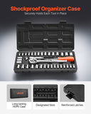 Automotive Repair & Speciality Tools: VEVOR Socket Set, 39 Pieces, 9.5 & 6.4 mm Drive Socket and Ratchet Set, SAE and Metric Size, Mechanic Tool Kit with Ratchet Wrench, Accessories, Storage Case, CR-V Alloy Steel, for Automotive Repair