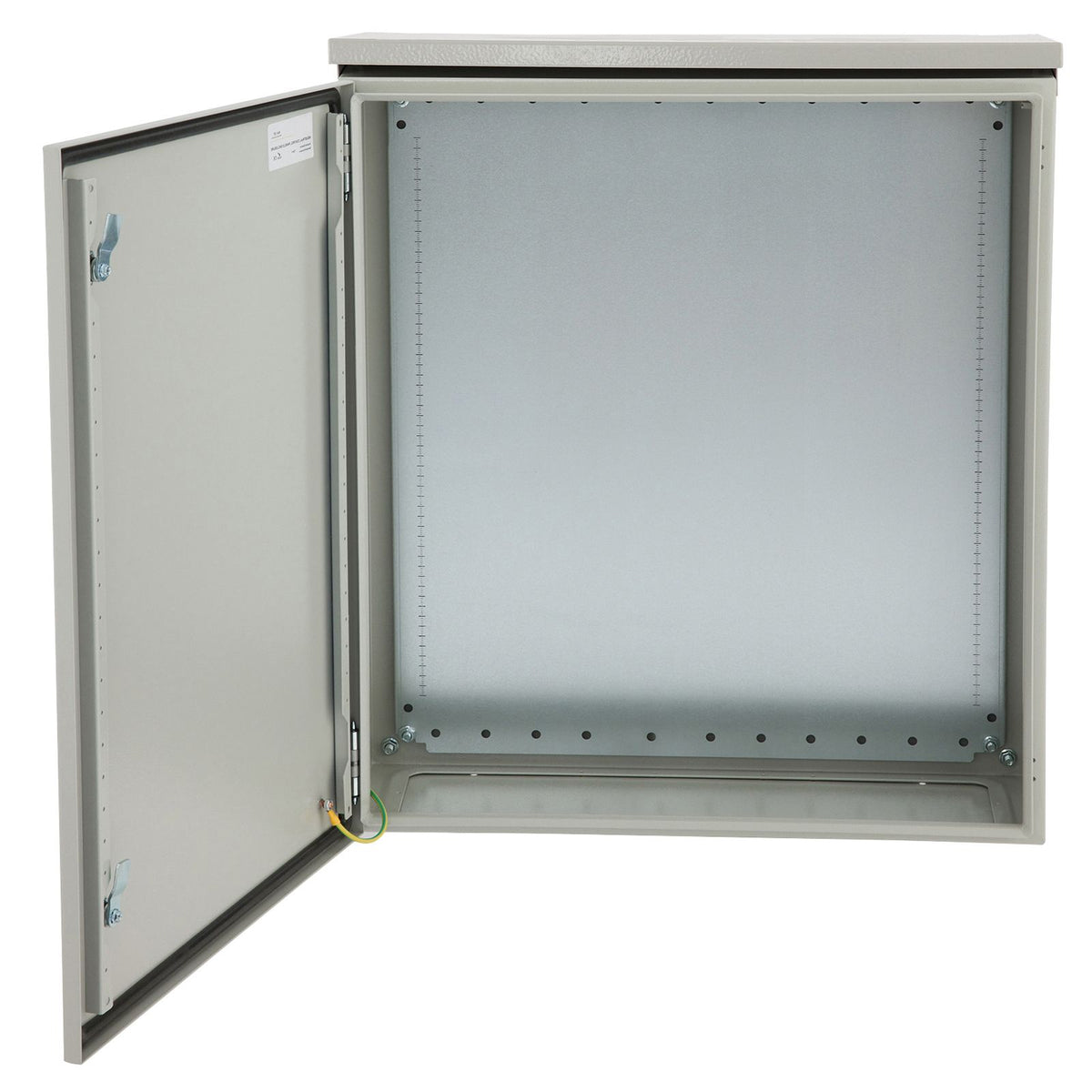 Electrical Enclosure, 24\'\' x 24\'\' x 8\'\', UL Certified NEMA 4 Outdoor Enclosure, IP65 Waterproof & Dustproof Cold-Rolled Carbon Steel Hinged Junction Box for Outdoor Indoor Use, with Rain H