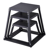 Basketball & Basketball Accessories: VEVOR Plyometric Jump Boxes, 12/18/24 Inch Plyo Box, Platform and Jumping Agility Box, Anti-Slip Fitness Exercise Step Up Box Set for Home Gym Training, Conditioning Strength Training, Black