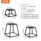 Basketball & Basketball Accessories: VEVOR Plyometric Jump Boxes, 12/18/24 Inch Plyo Box, Platform and Jumping Agility Box, Anti-Slip Fitness Exercise Step Up Box Set for Home Gym Training, Conditioning Strength Training, Black