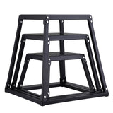 Basketball & Basketball Accessories: VEVOR Plyometric Jump Boxes, 12/18/24 Inch Plyo Box, Platform and Jumping Agility Box, Anti-Slip Fitness Exercise Step Up Box Set for Home Gym Training, Conditioning Strength Training, Black