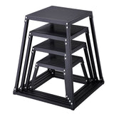 Basketball & Basketball Accessories: VEVOR Plyometric Jump Boxes, 12/18/24/30 Inch Plyo Box, Platform and Jumping Agility Box, Anti-Slip Fitness Exercise Step Up Box Set for Home Gym Training, Conditioning Strength Training, Black