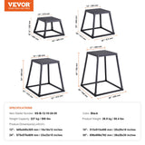 Basketball & Basketball Accessories: VEVOR Plyometric Jump Boxes, 12/18/24/30 Inch Plyo Box, Platform and Jumping Agility Box, Anti-Slip Fitness Exercise Step Up Box Set for Home Gym Training, Conditioning Strength Training, Black