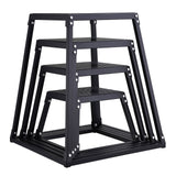 Basketball & Basketball Accessories: VEVOR Plyometric Jump Boxes, 12/18/24/30 Inch Plyo Box, Platform and Jumping Agility Box, Anti-Slip Fitness Exercise Step Up Box Set for Home Gym Training, Conditioning Strength Training, Black