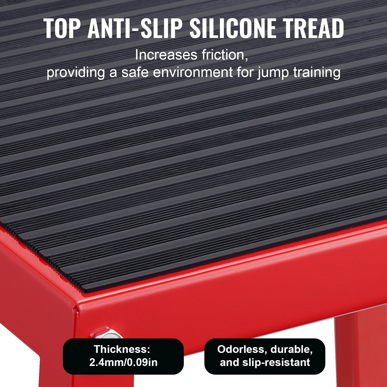 Plyometric Jump Boxes, 12/18/24 Inch Plyo Box, Platform and Jumping Agility Box, Anti-Slip Fitness Exercise Step Up Box Set for Home Gym Training, Conditioning Strength Training, Red